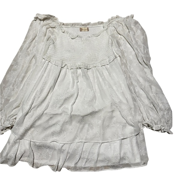 Altar'd State White Dress with Floral Lace Detail - Picture 1 of 7